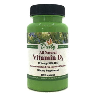 Daily Manufacturing Vitamin D3 5000 IU (125 mcg)