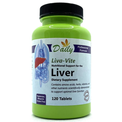 Daily Manufacturing Liva-Vite (L-Methionine, Choline, Inositol, Taurine, Dandelion Root Extract, Milk Thistle Extract, Black Radish Root, Beet Root, Uva Ursi & Goldenseal Root)