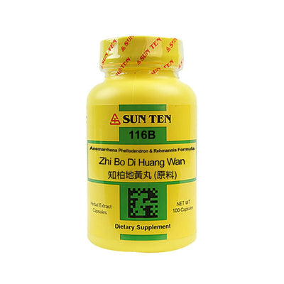 Sun Ten Zhi Bo Di Huang Wan Anemarrhena, Phellodendron & Rehmannia Formula 116B Capsules