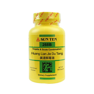 Sun Ten Huang Lian Jie Du Tang Coptis & Scute Combination 268B Capsules