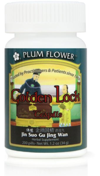 Jin Suo Gu Jing Wan, Golden Lock Teapills, 200 ct, Plum Flower