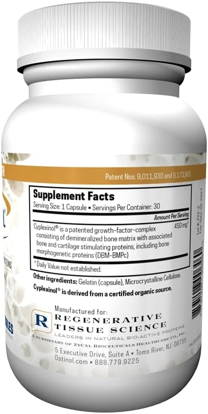 Ostinol Standard 450mg - Bone & Joint Supplement | Stem Cell Activation Certified | Bio Active Protein Complex for Moderate Bone Loss & Moderate Joint Disfunction - 30 Capsules