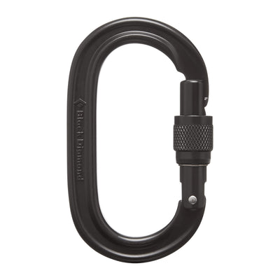 Black Diamond Oval Keylock Screwgate Biner, Black, One Size