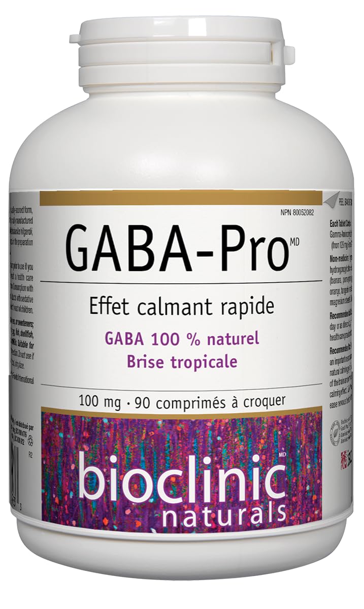 GABA - Pro - Natural 90 Chewable Tablets by Bioclinic Naturals