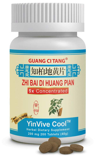 Zhi Bai Di Huang Pian - YinVive Cool - 200 mg 200 Tablets