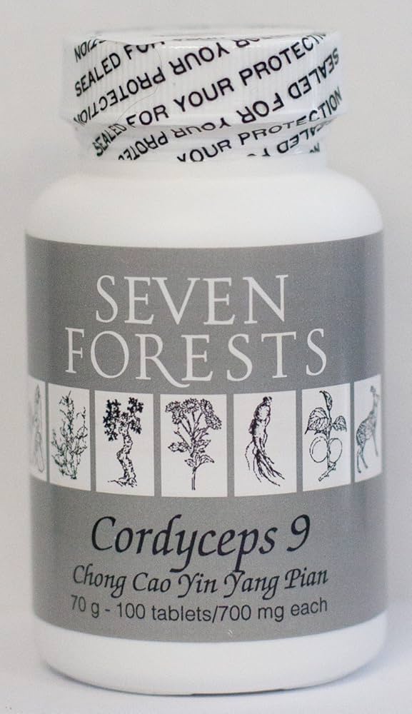 Cordyceps 9 by Seven Forests, 100 Tablets
