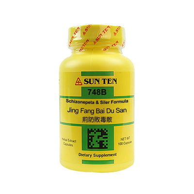 Sun Ten Jing Fang Bai Du San Schizonepeta & Siler Formula 748B Capsules
