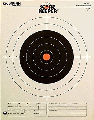 Score Keeper® Fluorescent Orange and Black Bull Targets 100 yd. Small Bore 12Pk
