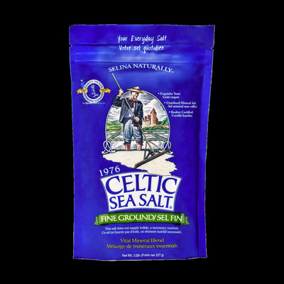 Fine Ground Classic Celtic Sea Salt (1) 5 Pound Bag of Nutritious, , Great for Cooking, Baking, Pickling, Finishing and More, Pantry-Friendly, Gluten-Free, Kosher and Paleo-Friendly