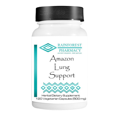 Amazon Lung Support 500mg, 120 Vegetarian Capsules | Ecologically Wildcrafted Herbal Blend for Lung Support | Non-GMO
