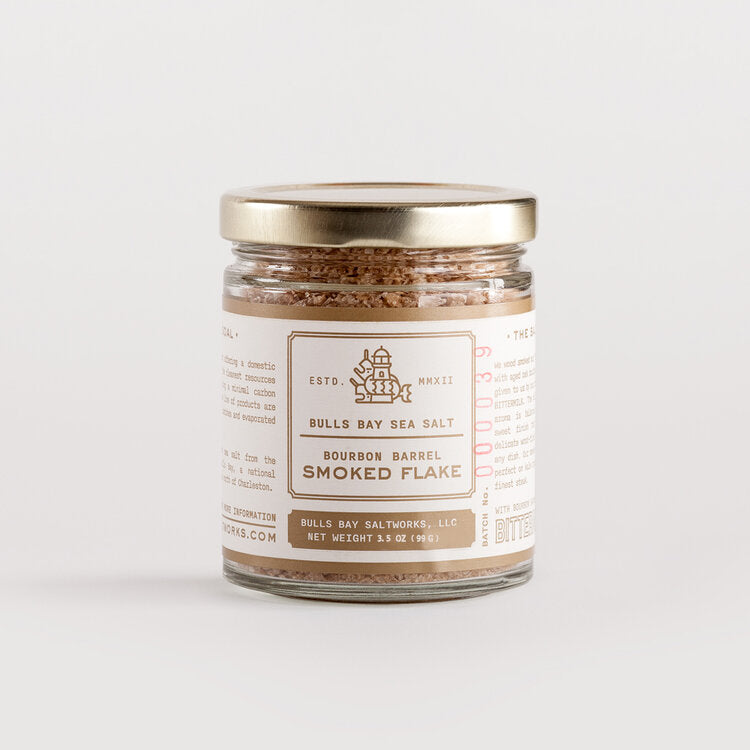 Bulls Bay Saltworks - Bourbon Barrel Smoked Flake Sea Salt (3.5 oz)