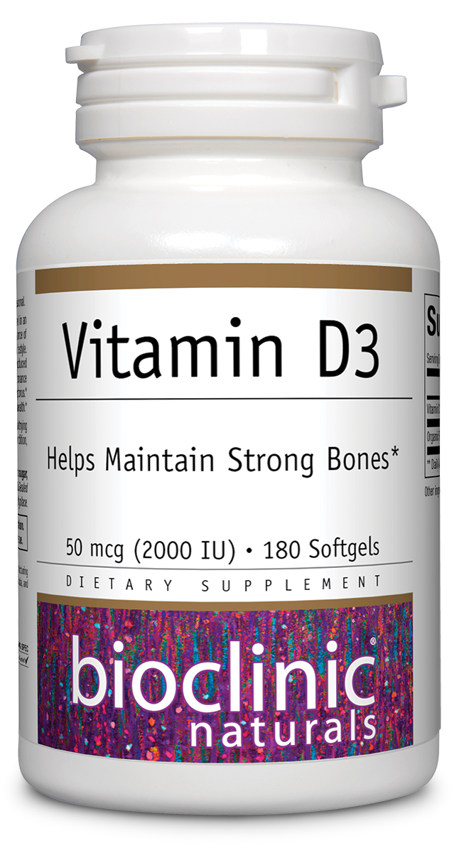 Bioclinic Naturals Vitamin D3 2,000 I.U. 180 Softgels