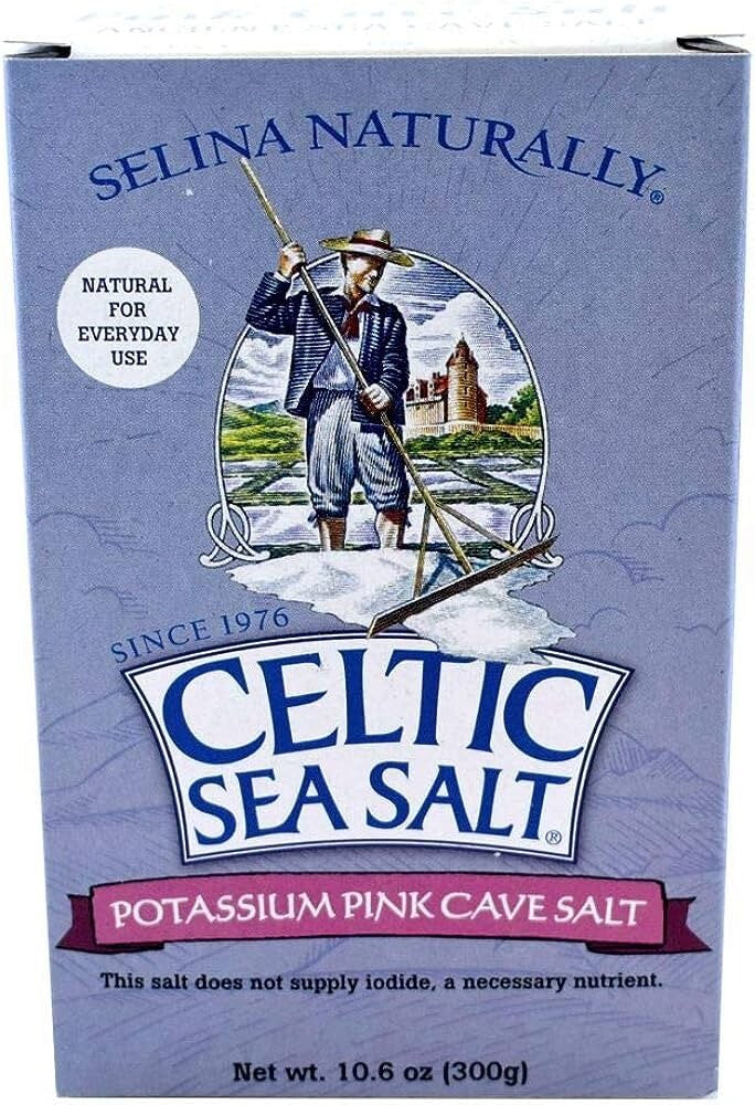 Celtic Sea Salt Pink Potassium Cave Salt 10.6 Oz Light In Sodium