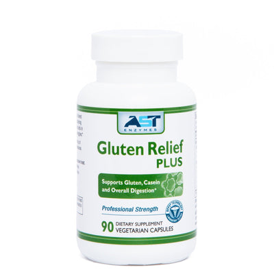 Gluten Relief Plus 90 Vegetarian Capsules - Gluten Digestion Support Premium Natural Digestive Enzyme Formula - Contains DPP-IV Enzyme Complex AST Enzymes
