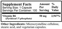 Daily Manufacturing Activated Vitamin B6 |100 Veggie Capsules bottle