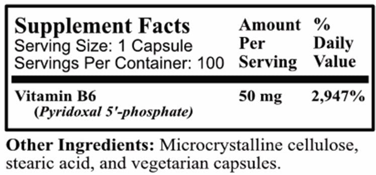 Daily Manufacturing Activated Vitamin B6 bottle