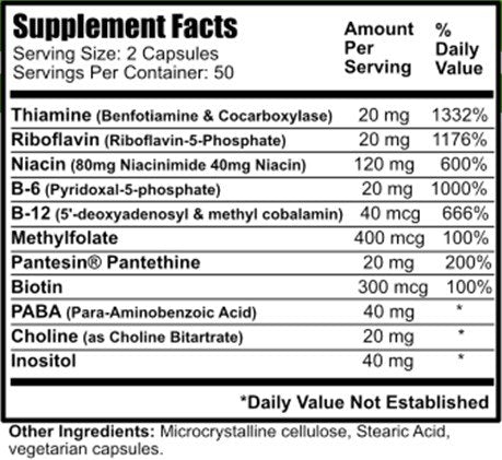 Daily Manufacturing Activated B-Complex (Activated Forms of Multi-B Vitamins) bottle