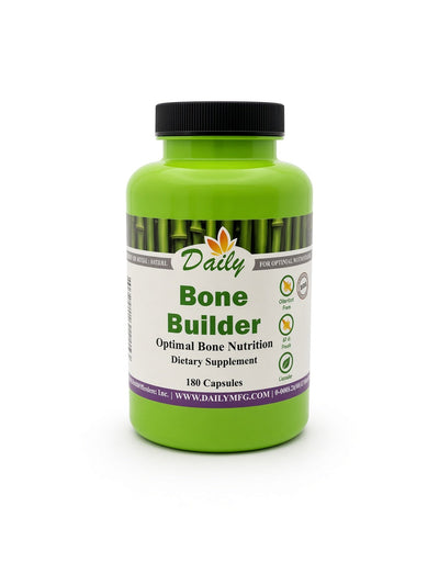 Daily Manufacturing Bone Builder (Vitamin's C, D3, K2, Calcium, Magnesium, Strontium, Boron, Silicon & Betaine Hydrochloride) 180 Tablets