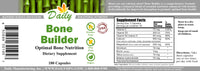 Daily Manufacturing Bone Builder (Vitamin's C, D3, K2, Calcium, Magnesium, Strontium, Boron, Silicon & Betaine Hydrochloride) 180 Tablets bottle