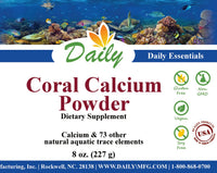 Daily Manufacturing Coral Calcium (Non-GMO Coral Calcium) 90 Vegetarian Capsules Supplement Facts