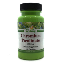 Daily Manufacturing Chromium Picolinate (Certified Kosher) 100 Vegetarian Capsules