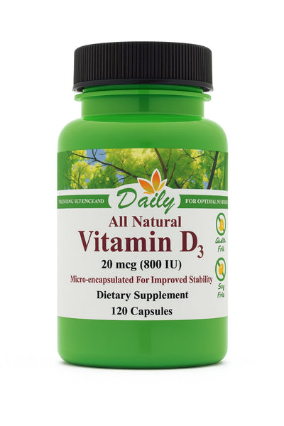 Daily Manufacturing Vitamin D3 800 IU (20 mcg)