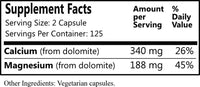 Daily Manufacturing Dolomite 100 Capsules bottle