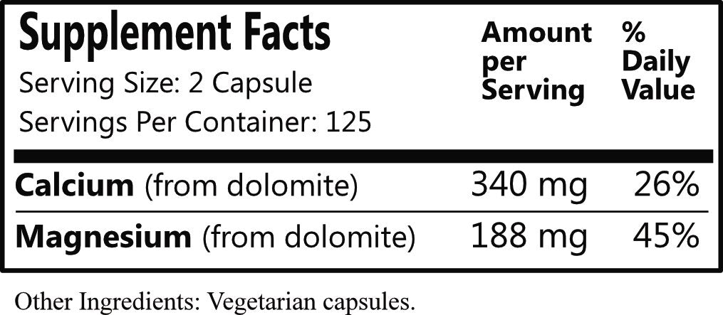 Daily Manufacturing Dolomite bottle