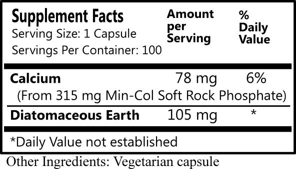 Daily Manufacturing K-Min (Soft Rock Phosphate & Diatomaceous Earth) Supplement Facts