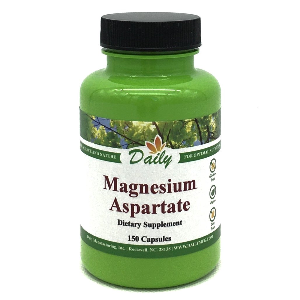Daily Manufacturing Magnesium (100 mg from Magnesium Aspartate) 150 Vegetarian Capsules