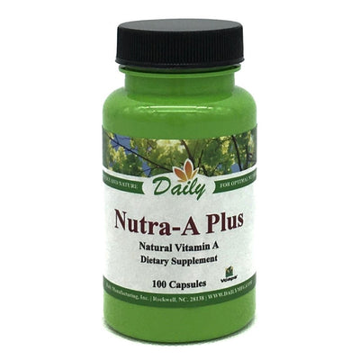 Daily Manufacturing Nutra-A Plus (Vitamin A-Palmitate & Beta-Carotene) 100 Vegetarian Capsules