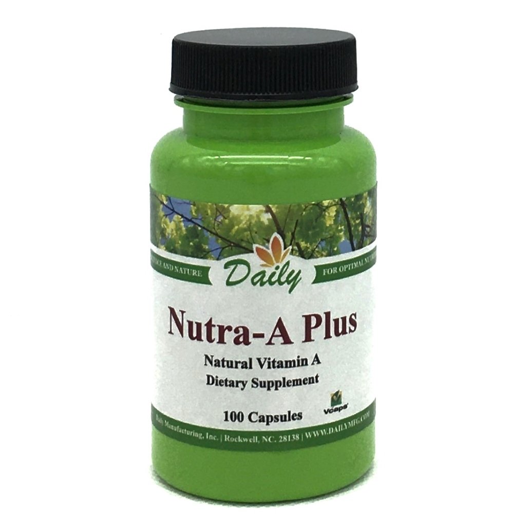 Daily Manufacturing Nutra-A Plus (Vitamin A-Palmitate & Beta-Carotene) 100 Vegetarian Capsules