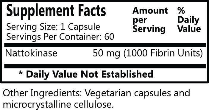 Daily Manufacturing Nattokinase Supplement Facts