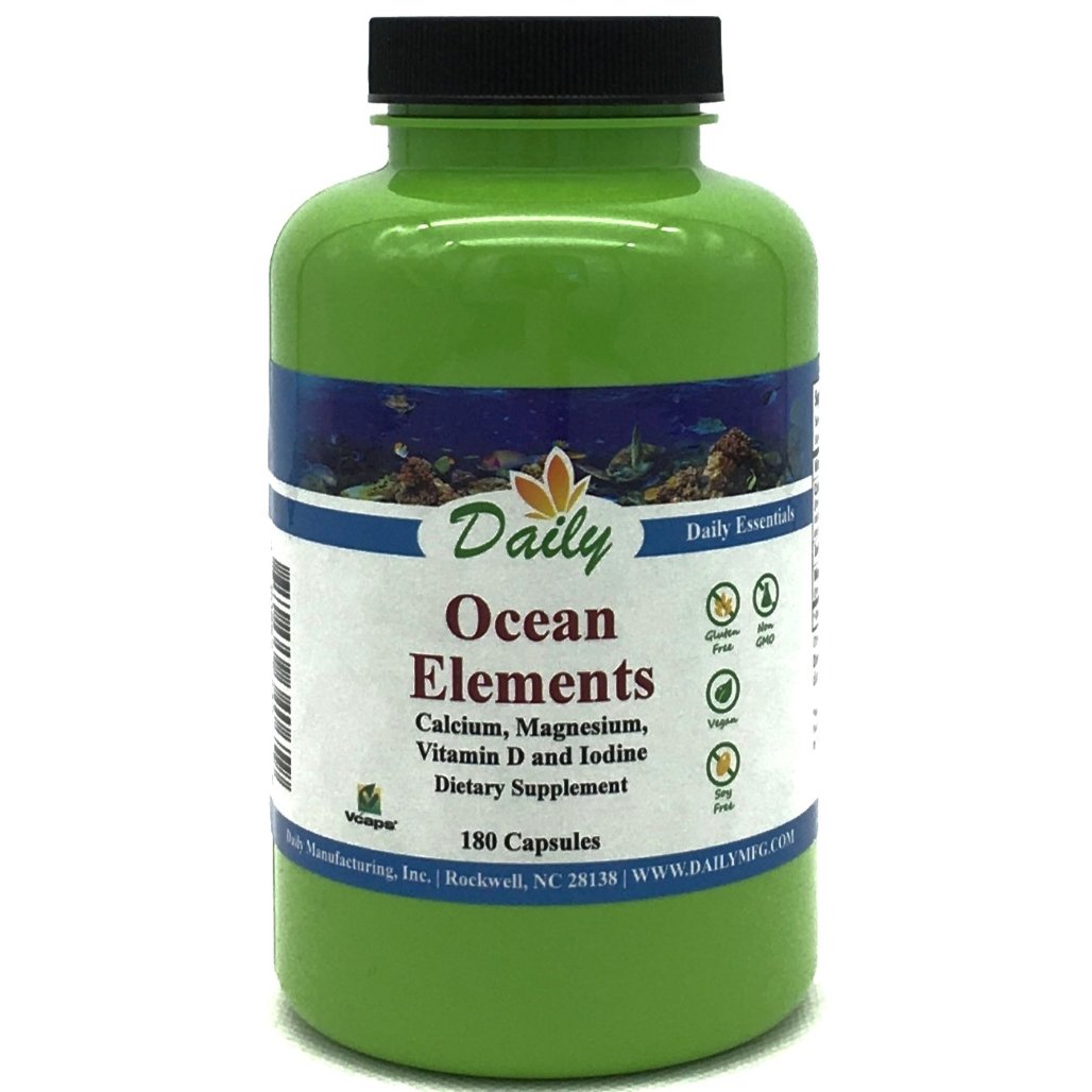 Daily Manufacturing Ocean Elements (Calcium & Magnesium, Iodine, & Vitamin D3)