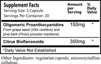 Daily Manufacturing Grape Seed & Pine Bark Extracts (OPC & Citrus Bioflavonoids) Supplement Facts