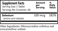 Daily Manufacturing Selenium Supplement Facts