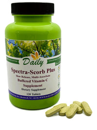 Daily Manufacturing Spectra-Scorb Plus (Slow-Release Mineral Ascorbate Vitamin C) 100 Slow-Release Tablets bottle