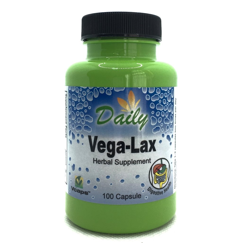 Daily Manufacturing Vega-Lax (Cascara Sagrada Bark, Senna Leaf, Glucomannan & Dehydrated Aloe Vera Gel)