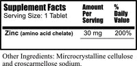 Daily Manufacturing Zinc (Amino Acid Chelate 30 mg) 60 Tablets bottle