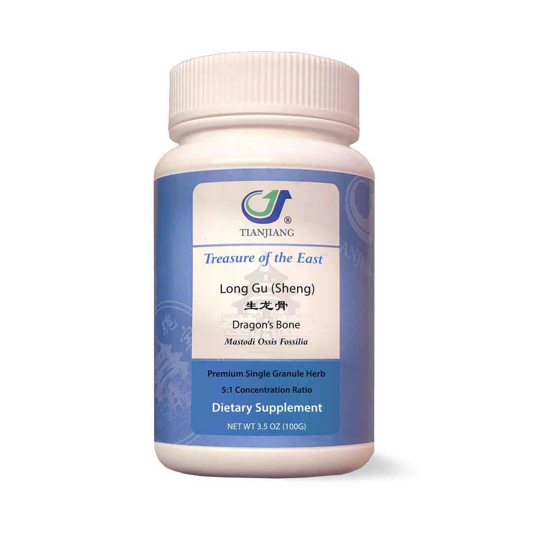 Treasure of The East, Dragon's Bone - Long Gu (Sheng) (5:1 Concentrated Herbal Extract Granules, 100g) bottle