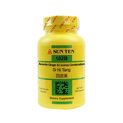 Sun Ten Si Ni Tang Aconite, Ginger & Licorice Combination 102B Capsules