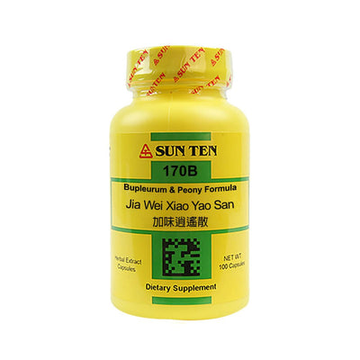 Sun Ten Jia Wei Xiao Yao San Bupleurum & Peony Formula 170B Capsules