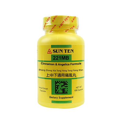 Sun Ten Shang Zhong Xia Tong Yong Tong Feng Wan (Bian Fang) Cinnamon & Angelica Formula 221MB Capsules