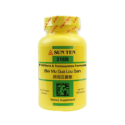Sun Ten Bei Mu Gua Lou San Fritillaria & Trichosanthes Formula 316B Capsules