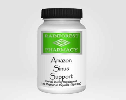 Amazon Sinus Support - 120 Vegetarian Capsules, 500 mg | Natural Sinus Support with Rainforest Botanicals