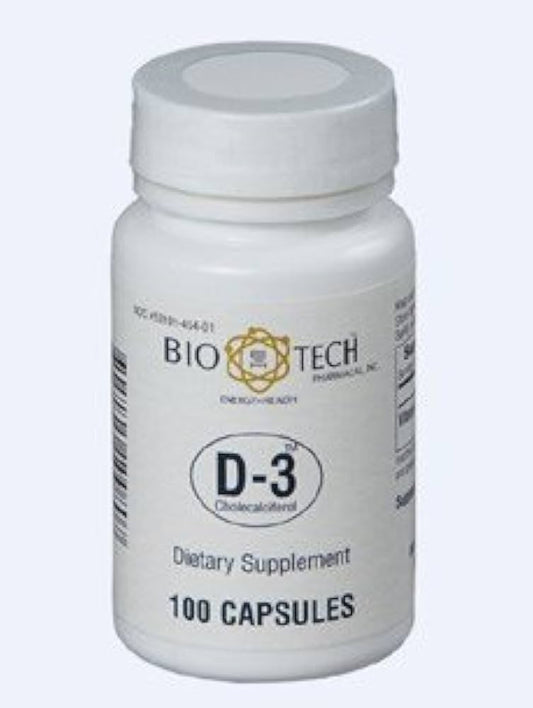 Bio-Tech - D3 (Cholecalciferol) 1000 IU 100 caps by Bio-Tech