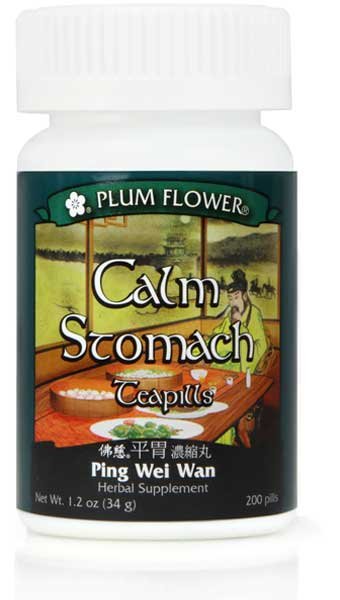 Calm Stomach Teapills (Ping Wei San Wan), 200 ct, Plum Flower