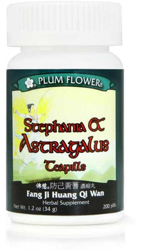 Stephania & Astragalus Teapills (Fang Ji Huang Qi Wan), 200 ct, Plum Flower