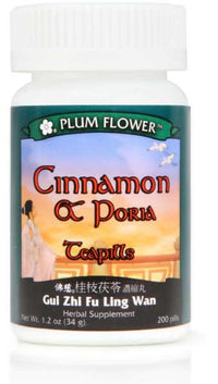 Cinnamon & Poria Teapills (Gui Zhi Fu Ling Tang), 200 ct, Plum Flower