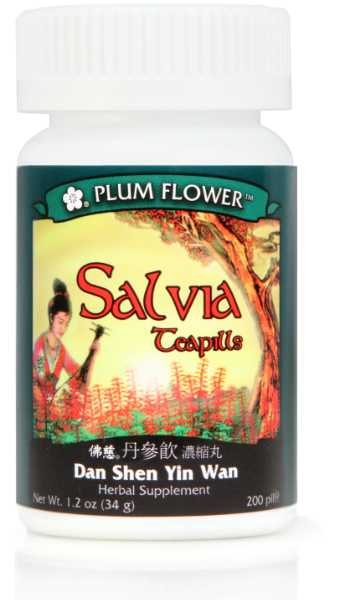 Salvia Teapills (Dan Shen Yin Wan), 200 ct, Plum Flower